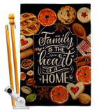 Family is Heart - Sweet Home Inspirational Vertical Impressions Decorative Flags HG100076 Made In USA