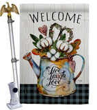 Cotton Bouquet - Sweet Home Inspirational Vertical Impressions Decorative Flags HG100079 Made In USA