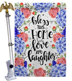 Love and Laughter - Sweet Home Inspirational Vertical Impressions Decorative Flags HG100080 Made In USA