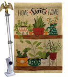 Group Plants - Sweet Home Inspirational Vertical Impressions Decorative Flags HG100086 Made In USA