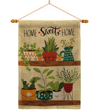 Group Plants - Sweet Home Inspirational Vertical Impressions Decorative Flags HG100086 Made In USA