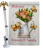 Friends & Family - Sweet Home Inspirational Vertical Impressions Decorative Flags HG100087 Made In USA