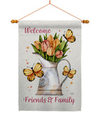 Friends & Family - Sweet Home Inspirational Vertical Impressions Decorative Flags HG100087 Made In USA