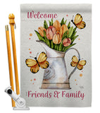 Friends & Family - Sweet Home Inspirational Vertical Impressions Decorative Flags HG100087 Made In USA