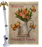 Friends & Family - Sweet Home Inspirational Vertical Impressions Decorative Flags HG100087 Made In USA