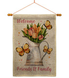 Friends & Family - Sweet Home Inspirational Vertical Impressions Decorative Flags HG100087 Made In USA