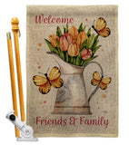 Friends & Family - Sweet Home Inspirational Vertical Impressions Decorative Flags HG100087 Made In USA