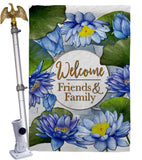 Blue Lotus - Sweet Home Inspirational Vertical Impressions Decorative Flags HG120250 Made In USA