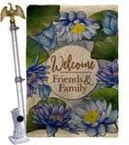 Blue Lotus - Sweet Home Inspirational Vertical Impressions Decorative Flags HG120250 Made In USA