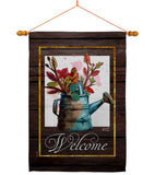 Welcome Waterin Can - Sweet Home Inspirational Vertical Impressions Decorative Flags HG130357 Made In USA