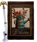 Welcome Waterin Can - Sweet Home Inspirational Vertical Impressions Decorative Flags HG130357 Made In USA