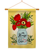 House of Love - Sweet Home Inspirational Vertical Impressions Decorative Flags HG137207 Made In USA