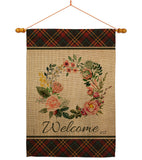 Floral Wreath - Sweet Home Inspirational Vertical Impressions Decorative Flags HG137242 Made In USA