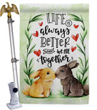 When We Are Together - Sweet Home Inspirational Vertical Impressions Decorative Flags HG137505 Made In USA