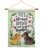 When We Are Together - Sweet Home Inspirational Vertical Impressions Decorative Flags HG137505 Made In USA