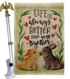 When We Are Together - Sweet Home Inspirational Vertical Impressions Decorative Flags HG137505 Made In USA