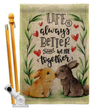 When We Are Together - Sweet Home Inspirational Vertical Impressions Decorative Flags HG137505 Made In USA