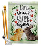 When We Are Together - Sweet Home Inspirational Vertical Impressions Decorative Flags HG137505 Made In USA