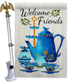 Friends & Tea - Sweet Home Inspirational Vertical Impressions Decorative Flags HG137516 Made In USA