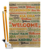 Always Welcome - Sweet Home Inspirational Vertical Impressions Decorative Flags HG137606 Made In USA