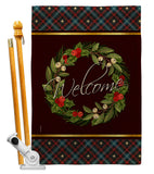 Christmas Berry Wreath - Sweet Home Inspirational Vertical Impressions Decorative Flags HG170030 Made In USA