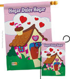 Welcome Hogar Dulce Hogar - Sweet Home Inspirational Vertical Impressions Decorative Flags HG100040 Made In USA