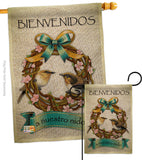 Bienvenidos a Nuestro Nido - Sweet Home Inspirational Vertical Impressions Decorative Flags HG100046S Made In USA