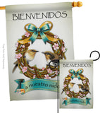 Bienvenidos a Nuestro Nido - Sweet Home Inspirational Vertical Impressions Decorative Flags HG100046S Made In USA