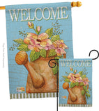 Welcome Watering Can - Sweet Home Inspirational Vertical Impressions Decorative Flags HG100051 Made In USA