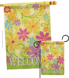 Welcome Daisy Garden - Sweet Home Inspirational Vertical Impressions Decorative Flags HG100052 Made In USA