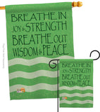 Welcome Breathe In - Sweet Home Inspirational Vertical Impressions Decorative Flags HG100058 Made In USA