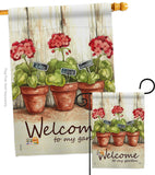 Welcome To My Garden - Sweet Home Inspirational Vertical Impressions Decorative Flags HG100064 Made In USA