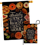 Family is Heart - Sweet Home Inspirational Vertical Impressions Decorative Flags HG100076 Made In USA