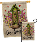 Live Simple - Sweet Home Inspirational Vertical Impressions Decorative Flags HG100082 Made In USA