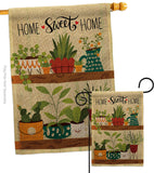 Group Plants - Sweet Home Inspirational Vertical Impressions Decorative Flags HG100086 Made In USA