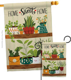 Group Plants - Sweet Home Inspirational Vertical Impressions Decorative Flags HG100086 Made In USA