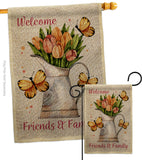 Friends & Family - Sweet Home Inspirational Vertical Impressions Decorative Flags HG100087 Made In USA