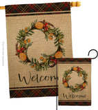 Winter Spices Wreath - Sweet Home Inspirational Vertical Impressions Decorative Flags HG137243 Made In USA