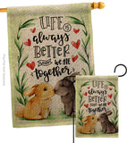 When We Are Together - Sweet Home Inspirational Vertical Impressions Decorative Flags HG137505 Made In USA