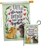 When We Are Together - Sweet Home Inspirational Vertical Impressions Decorative Flags HG137505 Made In USA