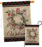 Cotton Wreath - Sweet Home Inspirational Vertical Impressions Decorative Flags HG170027 Made In USA
