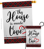 Made of Love - Sweet Home Inspirational Vertical Impressions Decorative Flags HG192237 Made In USA