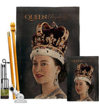 Queen Elizabeth II - Expression Inspirational Vertical Impressions Decorative Flags HG180315 Made In USA