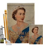 Our Queen Elizabeth II - Expression Inspirational Vertical Impressions Decorative Flags HG180319 Made In USA