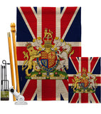 Coat Of Arms Of United Kingdom - Expression Inspirational Vertical Impressions Decorative Flags HG180324 Made In USA