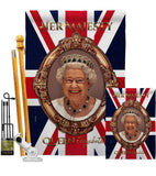 Her Majesty QE II - Expression Inspirational Vertical Impressions Decorative Flags HG180340 Made In USA