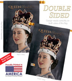 Queen Elizabeth II - Expression Inspirational Vertical Impressions Decorative Flags HG180315 Made In USA