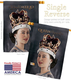 Queen Elizabeth II - Expression Inspirational Vertical Impressions Decorative Flags HG180315 Made In USA