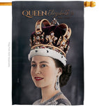 Queen Elizabeth II - Expression Inspirational Vertical Impressions Decorative Flags HG180315 Made In USA