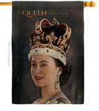 Queen Elizabeth II - Expression Inspirational Vertical Impressions Decorative Flags HG180315 Made In USA